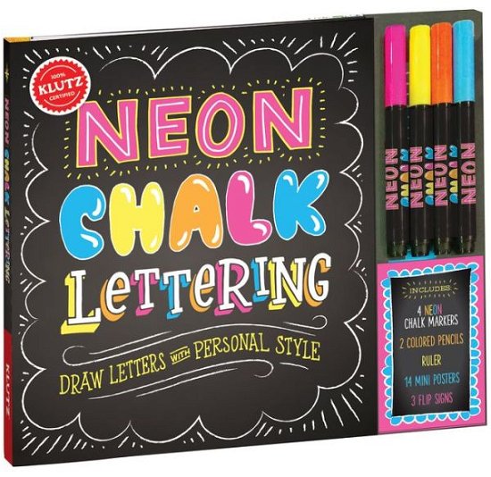 Neon Chalk Lettering - Klutz - Editors of Klutz - Libros - Scholastic US - 9781338037548 - 6 de octubre de 2016