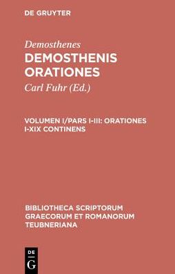 Cover for Demosthenes · Orationes I-XIX continens (Book) (1994)