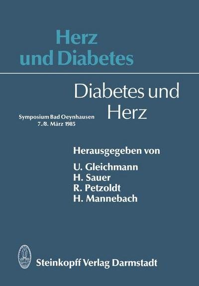 Cover for U Gleichmann · Herz Und Diabetes (Paperback Bog) [Softcover Reprint of the Original 1st Ed. 1986 edition] (2011)