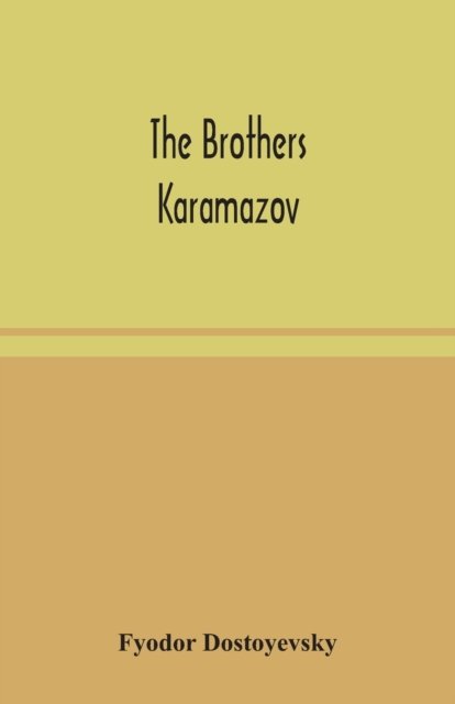 Cover for Fyodor Dostoyevsky · The brothers Karamazov (Paperback Bog) (2020)