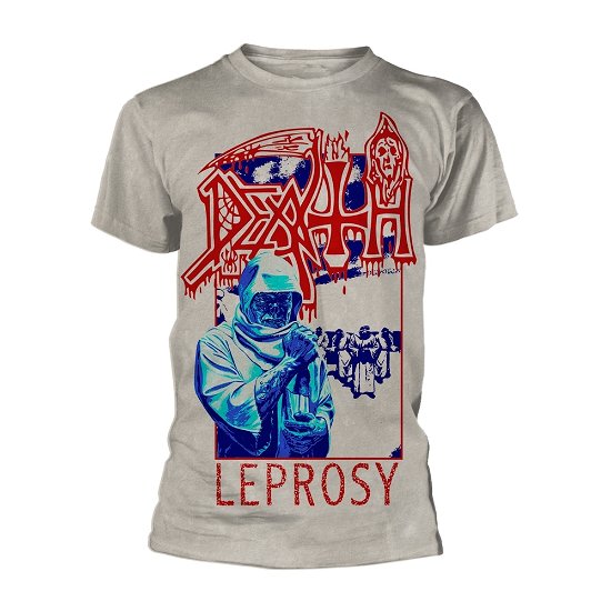 Cover for Death · Leprosy Blue &amp; Red (T-shirt) [size S] [Off-white edition] (2019)