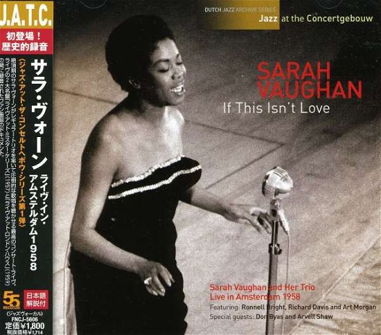 Cover for Sarah Vaughan · Live in Amsterdam 1958 (CD) (2011)