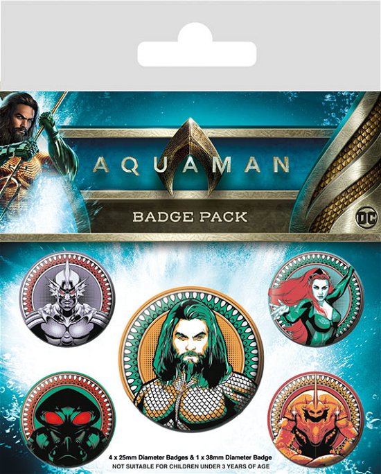 Cover for Aquaman · Dc Comics: Pyramid - Aquaman (Heavy Hitters Of The Seas) Badge Pack (Pin Badge P (Toys)
