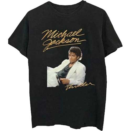 Cover for Michael Jackson · Michael Jackson Unisex T-Shirt: Thriller White Suit (T-shirt) [size S] [Black - Unisex edition]