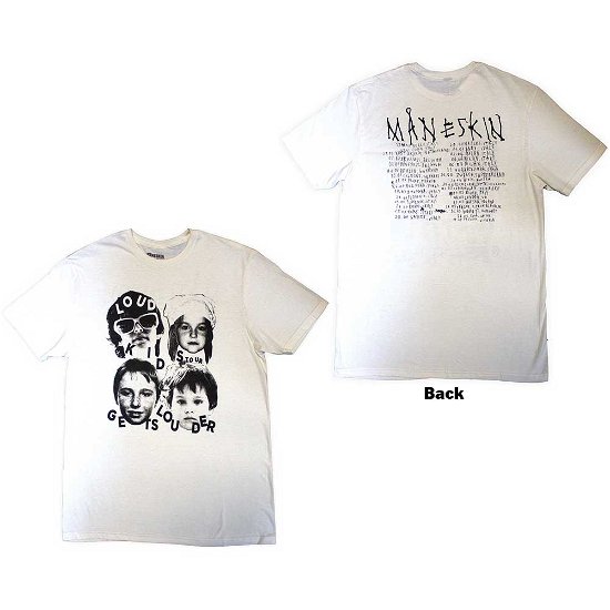 Maneskin Unisex T-Shirt: Loud Kids European Tour '23 (Back Print & Ex-Tour) - Måneskin - Marchandise -  - 5056737238549 - 
