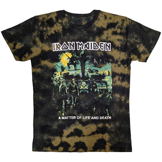 Cover for Iron Maiden · Iron Maiden Unisex T-Shirt: A Matter Of Life &amp; Death (Brown) (Wash Collection) (T-shirt) [size S] (2024)