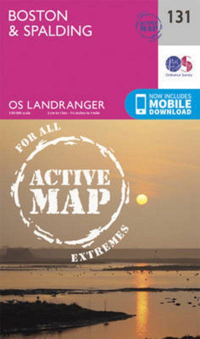 Cover for Ordnance Survey · Boston &amp; Spalding - OS Landranger Active Map (Landkart) [February 2016 edition] (2016)