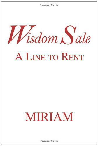 Cover for Miriam Yankovitch · Wisdom Sale (Paperback Book) (2012)