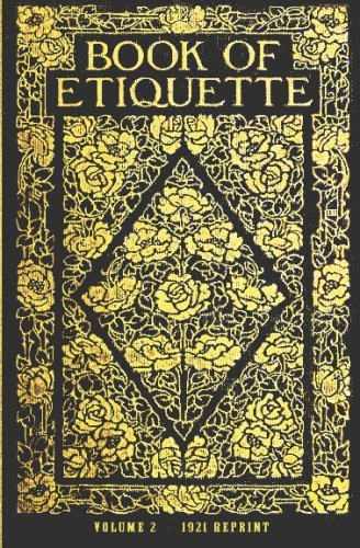 Cover for Lillian Eichler Watson · Book of Etiquette - 1921 Reprint (Paperback Book) (2008)