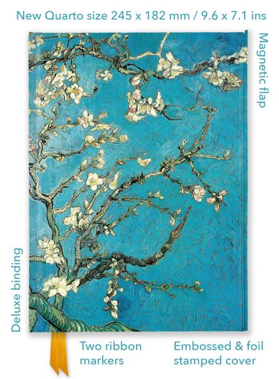 Vincent van Gogh: Almond Blossom (Foiled Quarto Journal) - Flame Tree Quarto Notebook - Flame Tree Studio - Kirjat - Flame Tree Publishing - 9781804177549 - tiistai 23. tammikuuta 2024