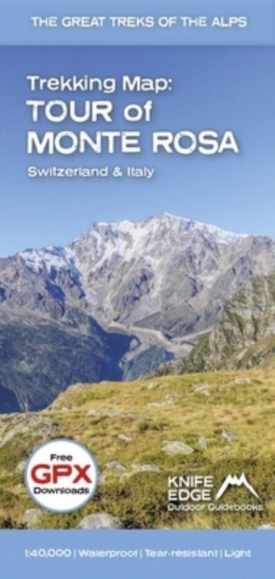 Cover for Andrew McCluggage · Tour of Monte Rosa Trekking Map: Switzerland &amp; Italy - The Great Treks of the Alps (Landkarten) (2024)