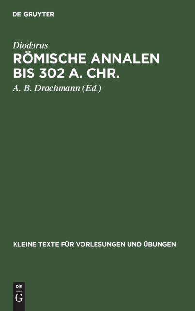 Cover for Diodorus · Rmische Annalen Bis 302 A. Chr (N/A) (1912)