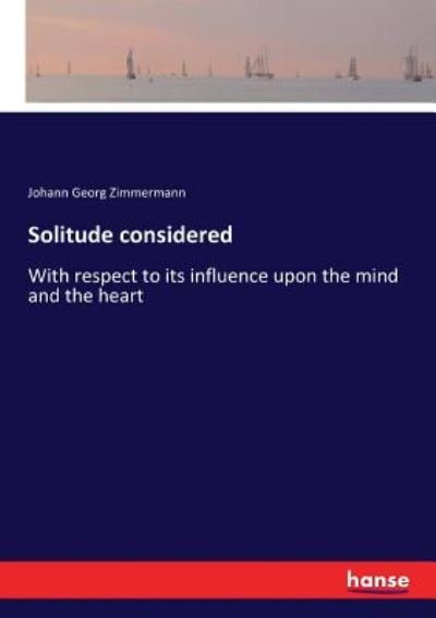 Cover for Zimmermann · Solitude considered (Bok) (2017)