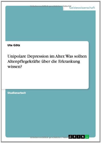 Cover for Götz · Unipolare Depression im Alter. Was (Book) [German edition] (2014)