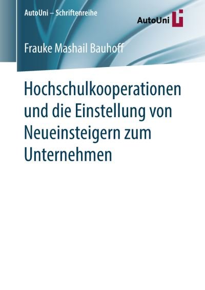 Cover for Bauhoff · Hochschulkooperationen und die (Bog) (2018)