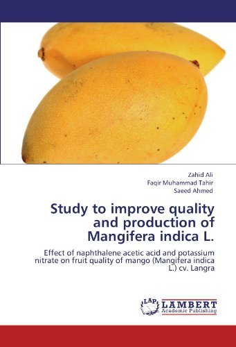 Cover for Saeed Ahmed · Study to Improve Quality  and Production of  Mangifera Indica L.: Effect of Naphthalene Acetic Acid and Potassium Nitrate on Fruit Quality of Mango (Mangifera Indica L.) Cv. Langra (Taschenbuch) (2011)