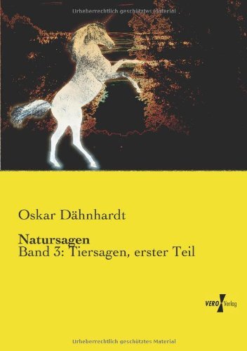 Cover for Oskar Dahnhardt · Natursagen: Band 3: Tiersagen, erster Teil (Paperback Book) [German edition] (2019)