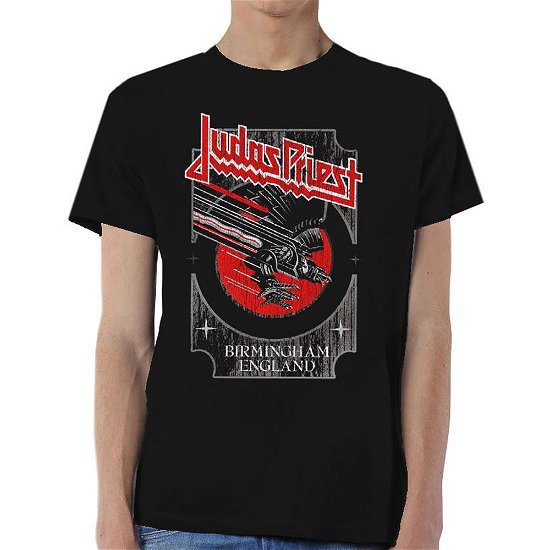 Judas Priest Unisex T-Shirt: Silver and Red Vengeance - Judas Priest - Produtos - Global - Apparel - 5056170604550 - 