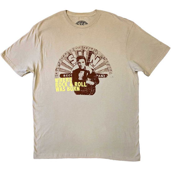 Sun Records Unisex T-Shirt: Elvis Where R&R Was Born - Sun Records - Gadżety -  - 5056737285550 - 19 września 2024