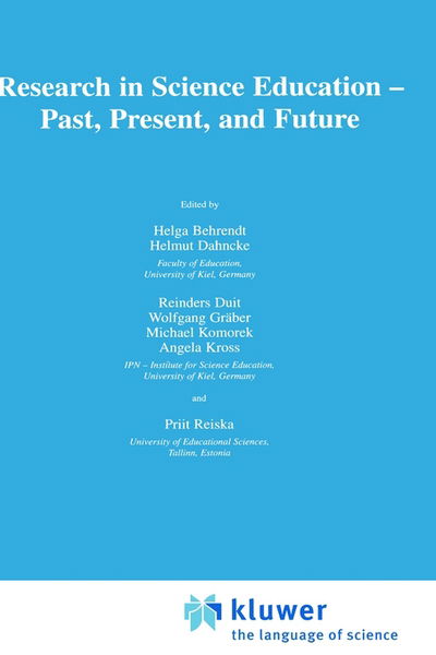 Cover for Helga Behrendt · Research in Science Education - Past, Present, and Future (Hardcover Book) [2001 edition] (2001)