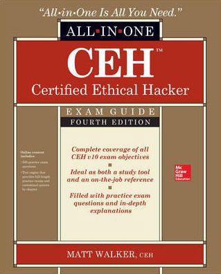 Cover for Matt Walker · CEH Certified Ethical Hacker All-in-One Exam Guide, Fourth Edition (Paperback Book) (2019)