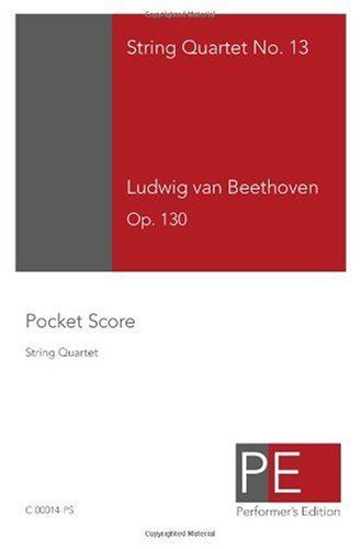 Cover for Ludwig Van Beethoven · String Quartet No. 13 (Taschenbuch) (2009)