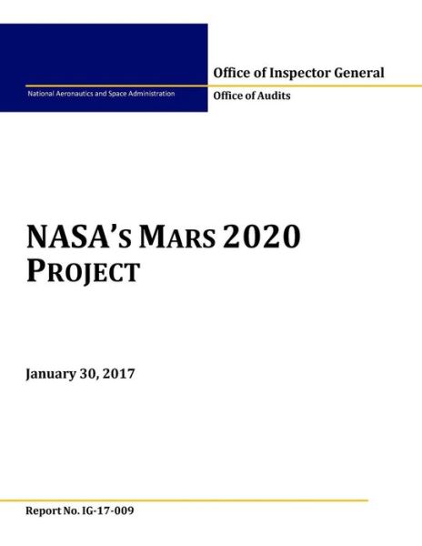 Cover for National Aeronautics and Space Administr · NASA'S Mars 2020 Project (Paperback Book) (2017)