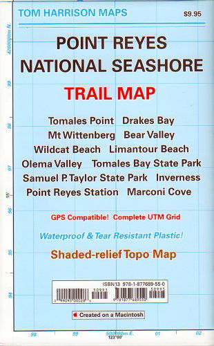 Cover for Tom Harrison · Trail Map of Point Reyes National Seashore: Waterproof, Synthetic Paper (Tom Harrison Maps) (Map) (2011)