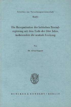 Cover for Stappert · Die Reorganisation der britisc (Book) (1975)