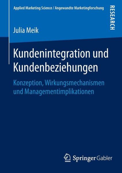 Cover for Meik · Kundenintegration und Kundenbezieh (Book) (2016)