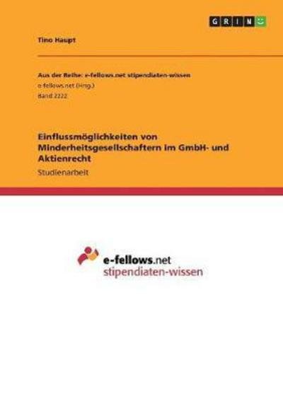 Cover for Haupt · Einflussmöglichkeiten von Minderh (Book) (2016)