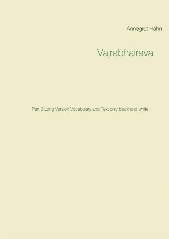 Cover for Hahn · Vajrabhairava (Bok) (2020)