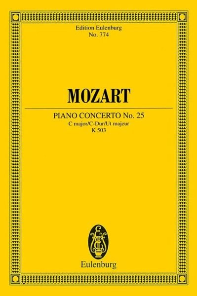 Cover for Wolfgang Ama Mozart · Concerto No 25 C Major Kv 503 (Paperback Book) (1985)