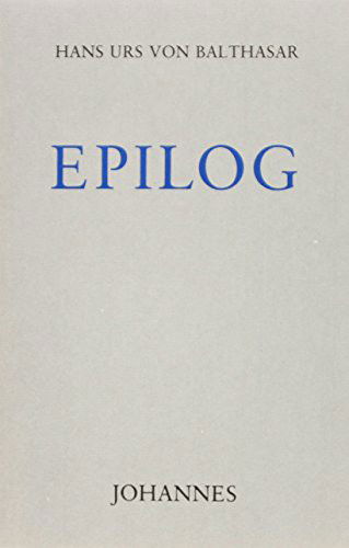 Cover for Hans Urs von Balthasar · Epilog (Paperback Book) (1987)