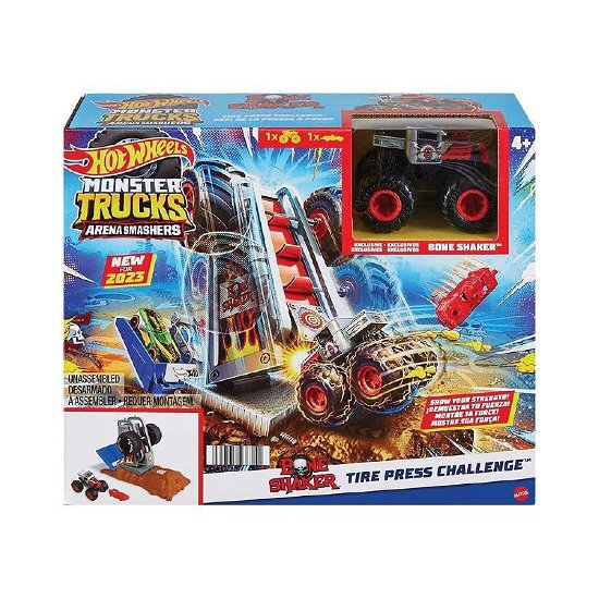 Cover for Mattel · Mattel Hot Wheels Monster Trucks: Arena Smashers - Bone Shaker Tire Press Challenge (hnb88) (MERCH)