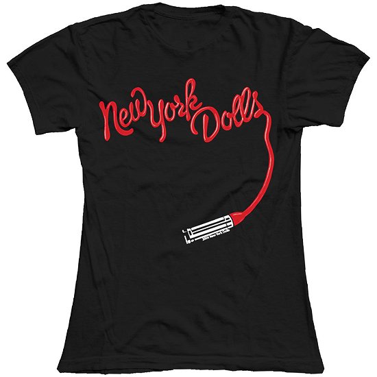 Cover for New York Dolls · New York Dolls Ladies T-Shirt: Lipstick Logo (T-shirt) [size S] [Black - Ladies edition]