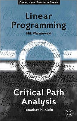 Cover for Mik Wisniewski · Critical Path Analysis and Linear Programming (N/A) (2001)