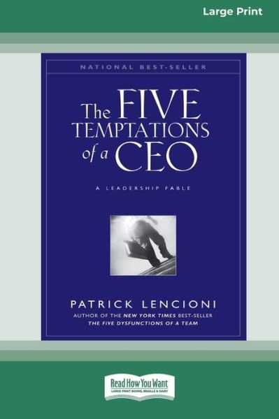 Cover for Patrick Lencioni · The Five Temptations of a CEO A Leadership Fable (Paperback Bog) (2011)