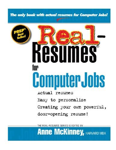Cover for Anne Mckinney · Real-resumes for Computer Jobs (Paperback Book) (2012)