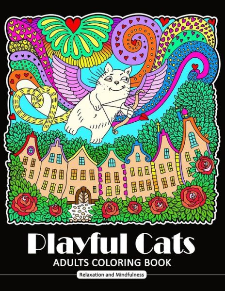 Cover for Tiny Cactus Publishing · Playful Cat Coloring Book for Adults (Paperback Book) (2017)