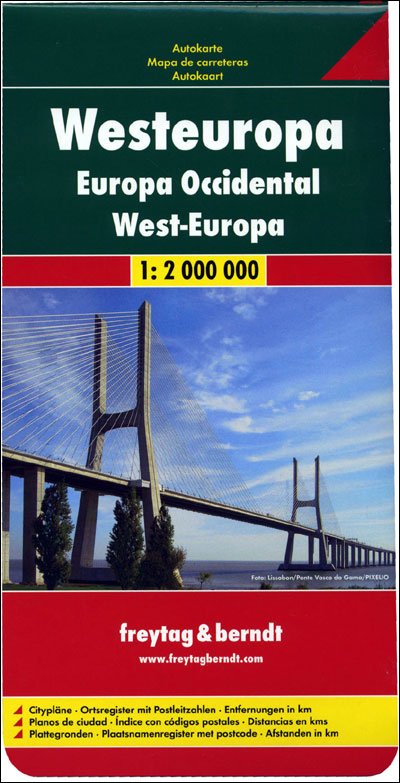 Freytag & Berndt Autokarte: Western Europe - Freytag & Berndt - Bücher - Freytag & Berndt - 9783707907551 - 10. Dezember 2014