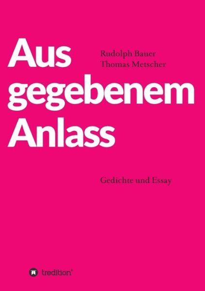 Cover for Metscher · Aus gegebenem Anlass (Book) (2018)