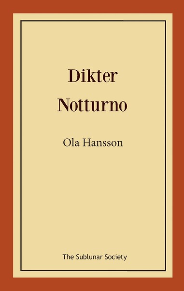 Cover for Ola Hansson · Dikter ; Notturno (Book) (2018)