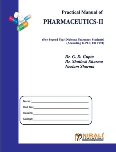 Cover for G D Dr Gupta · Practical Manual of PHARMACEUTICS--II (Paperback Book) (2020)