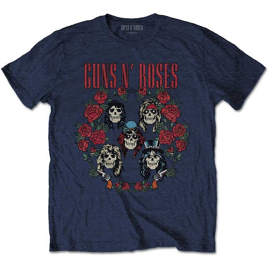 Guns N' Roses Unisex T-Shirt: Skulls Wreath - Guns N Roses - Produtos -  - 5056561015552 - 