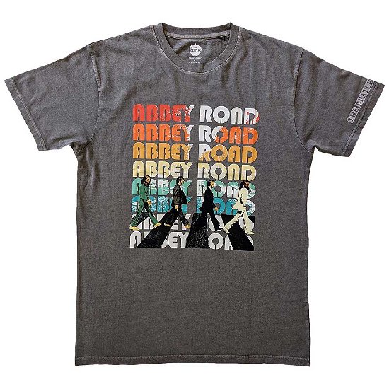 Cover for The Beatles · The Beatles Unisex T-Shirt: Abbey Stacked (Sleeve Print) (T-shirt) [size S]