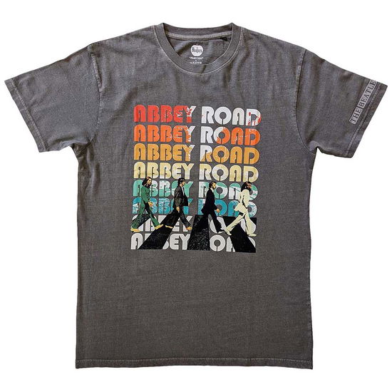 Cover for The Beatles · The Beatles Unisex T-Shirt: Abbey Stacked (Sleeve Print) (T-shirt) [size S] (2023)