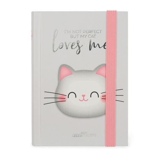 12-month Diary - 2024 - Small Daily Diary - Kitty - Legami - Książki - LEGAMI - 8051128757552 - 1 sierpnia 2023