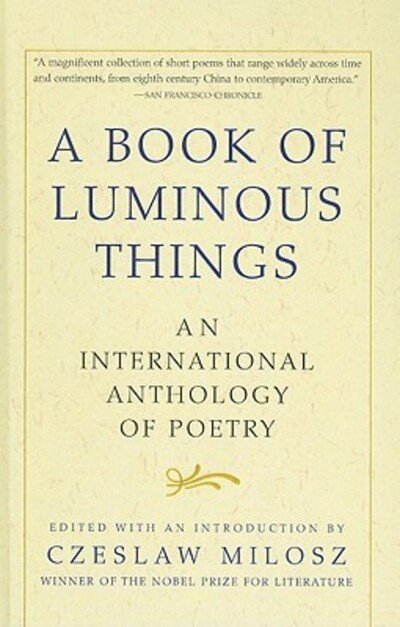 Cover for Czeslaw Milosz · A Book of Luminous Things An International Anthology of Poetry (Hardcover Book) (1998)