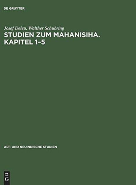Cover for Josef Deleu · Studien zum Mahanisiha. Kapitel 1-5 (Hardcover Book) (1963)